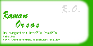 ramon orsos business card